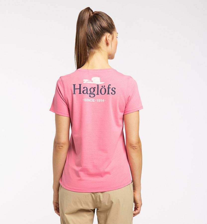 Haglöfs Womens Mirth T-Shirt Pink New Zealand 50381TLYK